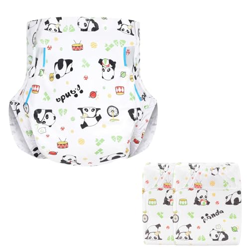 Landofgenie Windel Erwachsene Gedruckte Windel Inkontinenz Unterwäsche Große Overnight Windeln Mit Tabs 2 Stücke (Große 36-46)