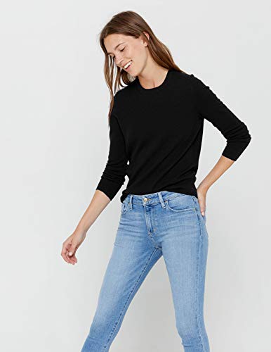 State Cashmere Essential Crewneck Sweater - Long Sleeve Pullover For Women Made With 100% Pure Cashmere Sourced From Inner Mongolia Goats - Soft, Lightweight & Versatile - (Black, Xx-Large) #TOP4