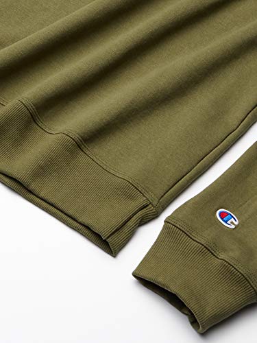 Champion Men's, Powerblend Fleece, Crewneck Sweatshirts(Reg. Or Big & Tall), Cargo Olive C Logo, Medium #TOP5