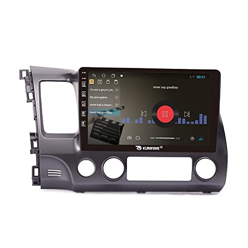 Kunfine Android Radio Carplay &Android Auto Autoradio Car Navigation Stereo Multimedia Player Gps Touchscreen Rds Dsp Bt Wifi Headunit Replacement For Honda Civic 2004-2011, If Applicable #TOP5