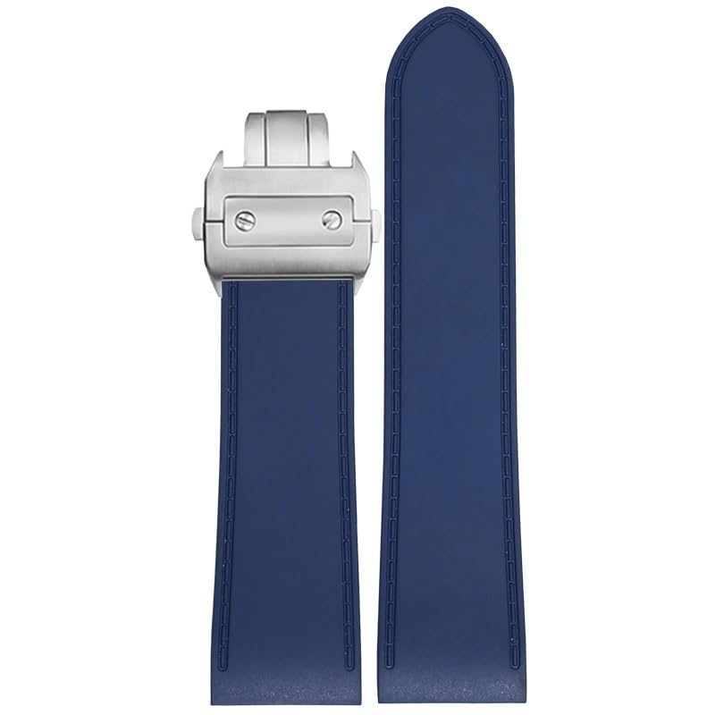 Chaîne de montre silicone pour Cartier Santos 100, idéale pour le sport et l'été