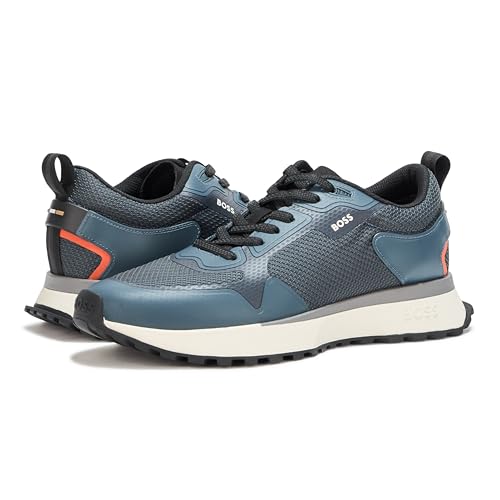 Image of BOSS Men's Big Logo Mesh Mix Lace Up Sneaker