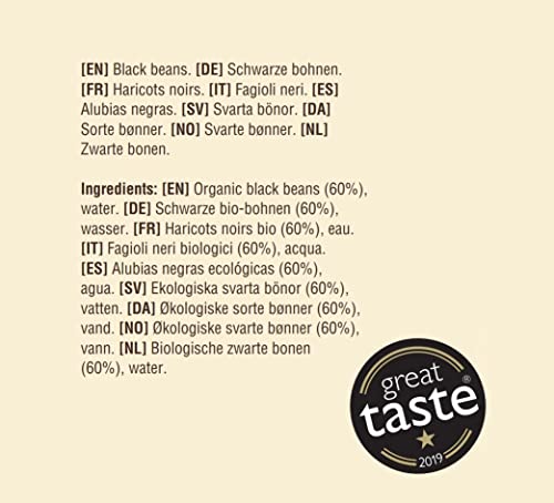 Eat Wholesome Bio Schwarze Bohnen, 400g (Packung Von 12) - In Wasser, Vorgekocht, Ohne Zusatz Von Salz, 100% Natürlich, Proteinquelle, Vegan, Non-BPA Auskleidung