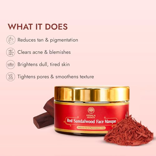 Image of Kumkumadi Face Serum 30 ML & Red Sandalwood Face Mask 50 Gram Fase Combo | Ayurvedic Night Serum with Saffron, Manjistha & Sandalwood + Natural Clay Face Pack for Glowing & Clear-Looking Skin