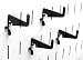 Wall Control Pegboard Medium 1-7/8in Slotted Hook Pack - Slotted Metal Pegboard Hooks for Wall Control Pegboard and Slotted Tool Board – Black