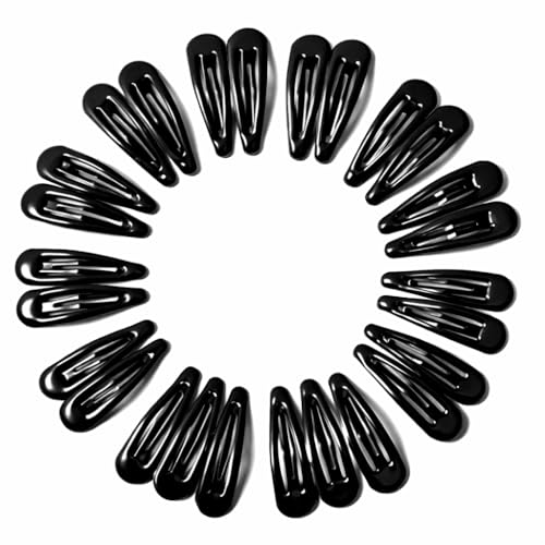 Image of Small Kids Tic Tac Hair Clips- Hair Accessories Girls & Toddlers | Non-Slip, Lightweight & Durable Metal Hairpins | Stylish Baby Hair Clips (Glossy Black Pack of 20)