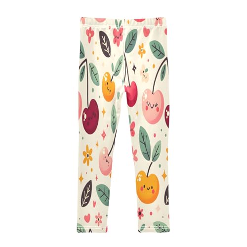 Bolaz Toddler Girls Leggings Printed Yoga Pants Leggings Cute Cherry Seamless for Kids2