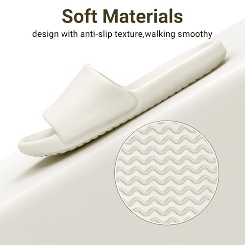 Image of Unisex Cloud Slides for Women Men - House Slippers with Arch Support Quick-Drying Recovery Spa Bath Pool Beach Slides Pillow Slippers Non-Slip - Perfect for Home, Beach, and Travel