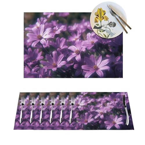 Napperon lavable de salle à manger résistant en PVC violet - 2