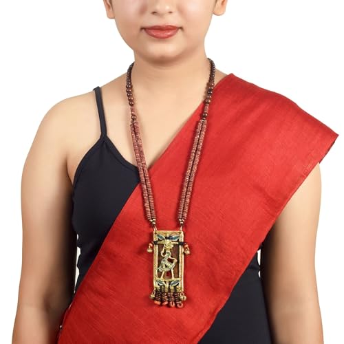 Image of AAKRITI ART CREATIONS Handcrafted Tribal Dhokra & Royal Brass Necklace Collection | Queen, Cleopatra & Heritage-Inspired Statement Jewelry | Artisan Ethnic Necklaces for Women