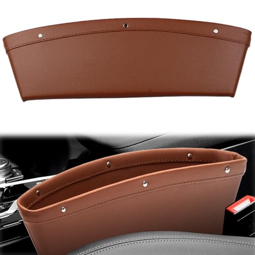 YISKY Lückenfüller für Auto, Auto Seat Gap Filler Organizer, Autositz Gap Aufbewahrungsbox, Seitentasche Spalt für Handys, Brieftaschen, Karten, Schlüssel