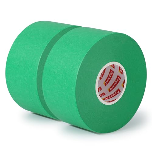 Image of 2 Rolls Masking Tape Green, 48mm x 50m Decorating Tape Painters Tape Wide Heat Resistant Easy Removal for Painting Work Protecting Surfaces DIY Crafts