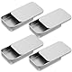 JIEYAO Tragbare Zahnseide Boxen, 4 Stück Metall Zahnseidebox Reise Zahnseide-Etui Metalldose mit Deckel Dental Pick Spender Zahnseide Organizer Nachfüllbarer Glide Aufbewahrungsbehälter für Schmuck