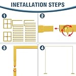 Wokceer 10x10 FT Backdrop Stand Heavy Duty Pipe and Drape Kit, Adjustable Gold Backdrop Stand for Wedding Birthday Party Photography Photo Booth Background Christmas Decoration - Image 3