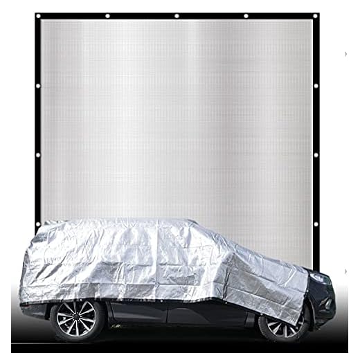 AMANKA 99 % skuggnät – 2 x 2 m aluminium solsegel solskydd nät värmeskydd för bil hund camping