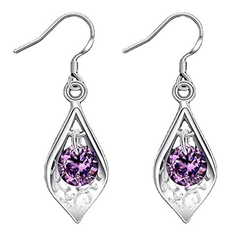 Boucles d'oreilles en or 14k et améthyste, le cadeau idéal pour elle