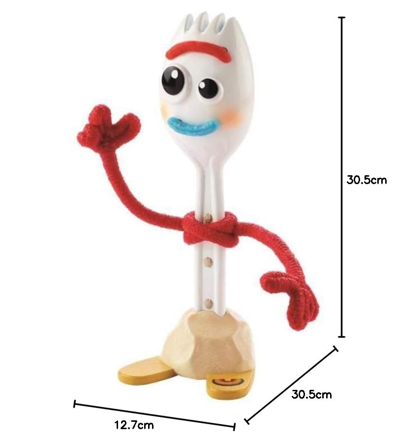 Disney Pixar Toy Story 4 Talking Figure Fork, Phrases and Sounds to Replay Scenes from the New Movie, French Version Children's Toy, GGV89