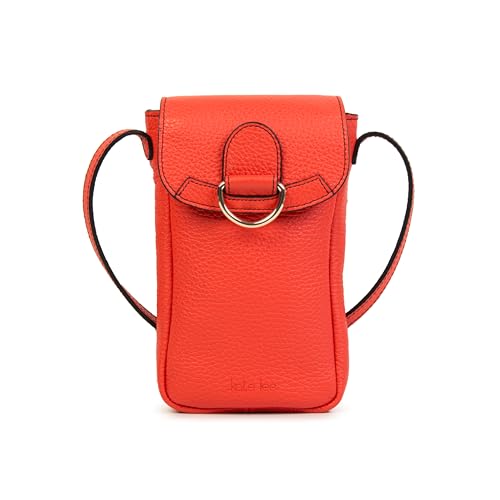 Pochette téléphone Zelie Corail Kate Lee en cuir pour libérer vos mains avec élégance