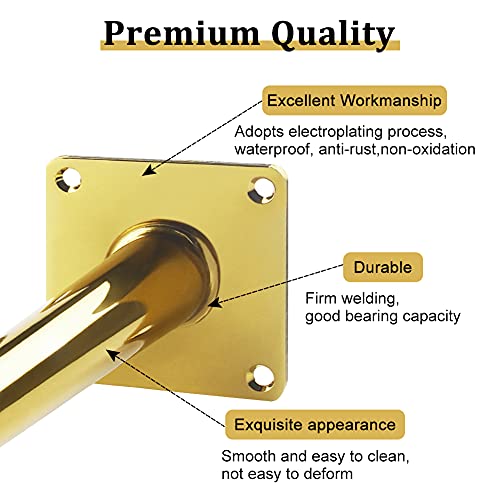 Onedream Gold Furniture Legs 4 Inches, Metal Legs For Furniture Set Of 4, Oblique Tapered Couch Legs Replacement For Bed Dresser Sofa Chair Cabinet Ottoman Tv Stand Cupboard, Support 1600 Pounds #TOP2