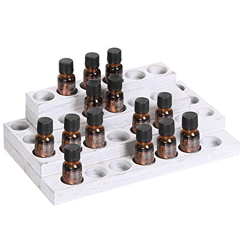 Essential Oils Storage Rack 4 Tiers Wooden Nail Polish Organizer Display Shelf Holder for Home Storage 5/10/15/20ml Bottles