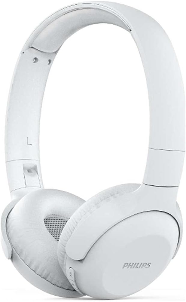 Philips Audio On Ear Headphones UH202WT/00 Bluetooth On Ears (Wireless, 15 Hour Battery, Soft Ear Pads, Built-In Microphone, Foldable) White, One Size