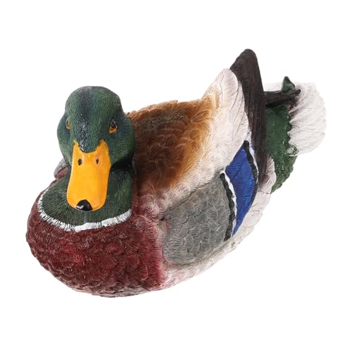 SUPVOX Statua Anatra Galleggiante in Materiale Sintetico per Giardino e Specchio d'Acqua Decorazione da Esterno Colorata Leggera e Resistente Statuetta Decorativa Realistica per Prato e