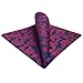 Shlax&Wing Paisley Blue Burgundy Red Pocket Square Mens Ties Silk Hanky