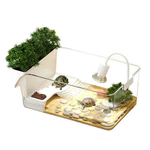 Turtle Basking Platform & Resting Dock Small Turtle Habitat Box for Aquarium Decorative Tank Accessory for Feeding Enrichment & Natural Reptile Terrapin Environment