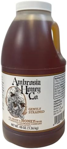 Ambrosia Honey (48oz) 100% Pure Natural Honey, Harvested in the USA, Sugar & Sweetener Alternative