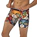 WBQLSL Men's Watercolor Cat Wall Printed Large Boxer Briefs - All-day Coolness and Comfort, Long Size (S-2XL) Black