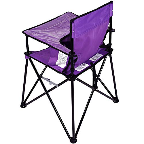 Image of ciao! baby Portable High Chair, for Travel and Camping, Purple