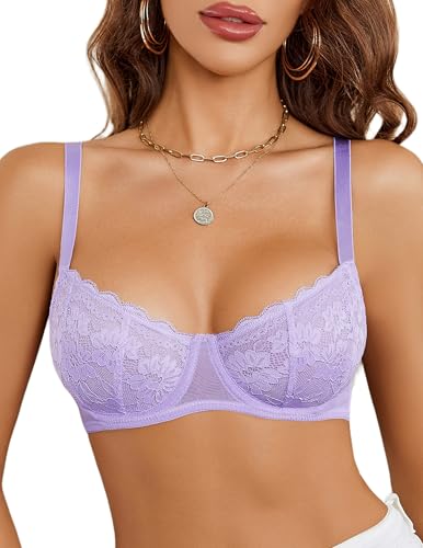 Avidlove Women's Sexy Bra Lace Underwire Unlined Everyday Bra Lingerie S-XXL