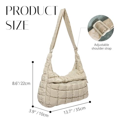 Bolso acolchado tipo tote para mujer ligero miniatura 4