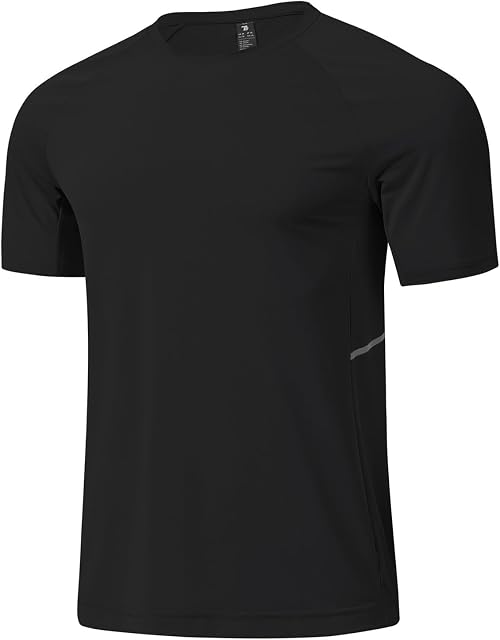 BGOWATU Athletic T-Shirt Dry Fit Gym Shirts Workout Short Sleeve Quick Dry Running Sports Tops Wicking Moisture pour homme