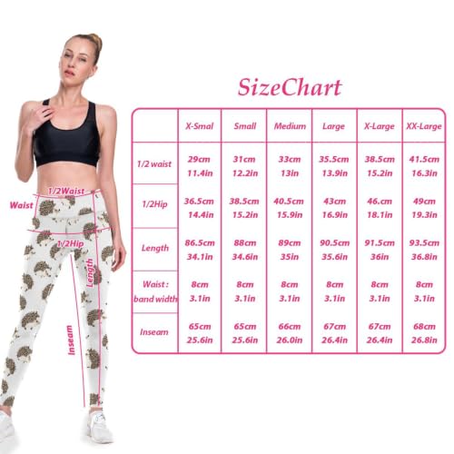 Leggings de compresión de cintura alta con estampado de erizo marrón 7