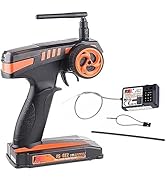 Flysky FS-GT2 RC Transmitter with FS-GR3E Receiver, 2.4GHz 2 Channel Digital Radio Controler and ...
