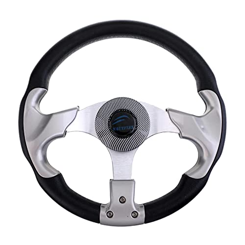 FJMQHU Premium Matte Black D-Shape 320MM Steering Wheel, Black02