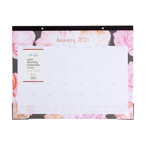 Calendrier mensuel sous-main 2025 Blue Sky Joselyn grand format mural