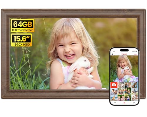 Frameo 64GB 15.6 Zoll WLAN Digitaler Bilderrahmen, FHD 1920 * 1080P IPS Touchscreen Elektronischer FotoRahmen, Auto Drehung, Einfache Weitergabe von Fotos Videos über Frameo App Frameo 64GB 15.6 Zoll WLAN Digitaler Bilderrahmen, FHD 1920 * 1080P IPS Touchscreen Elektronischer FotoRahmen, Auto Drehung, Einfache Weitergabe von Fotos Videos über Frameo App