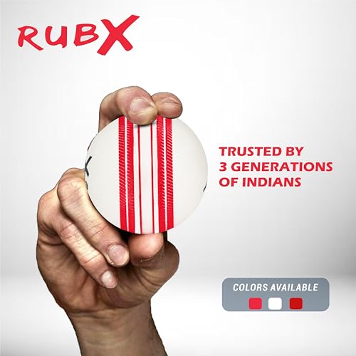 Image of RUBX PVC T-20 Plus Practice Cricket Wind Balls 110g - Pack of 3, (White), for Indoor & Outdoor, Street & Beach Cricket
