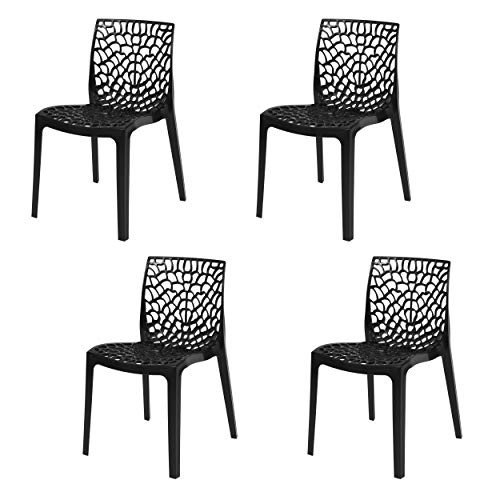 Rotin Design Vente Flash : -69% Lot de 4 chaises ODA en Polypropylene