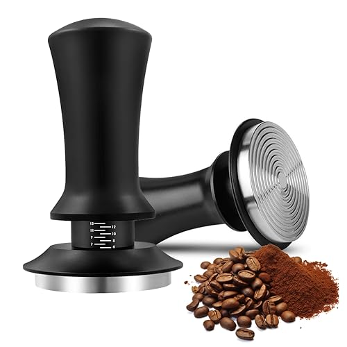 Tzwhwcx 51mm Spring-Loaded Espresso Tamper with Scales