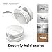 elago Cable Management Buttons - Desk Organizers, Desk Accessories, Cable Clips, Cord Organizer, Office, Home Office, 2 Cable Holding Slots, Flexible TPU, Cable Tie Included (7pcs) (White)