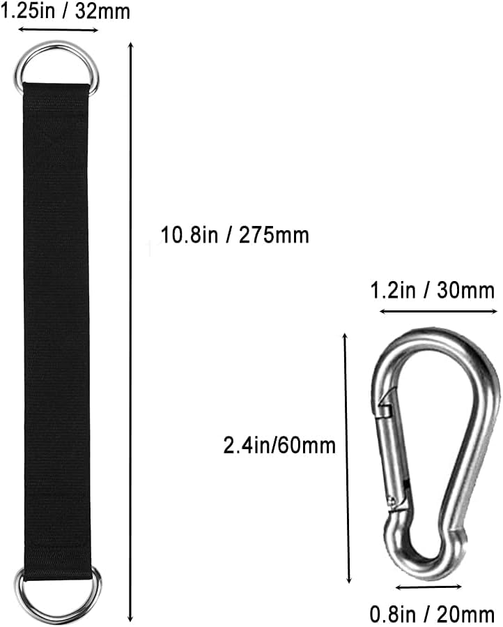 ShengBang 2 PCS Tree Swing Straps Hanging Kit, Heavy Duty Fitness Pull Up Hanging Straps, Perfect for Tree Swing Seat, Hammock, Plank, Cable Machine Attachment for Gym