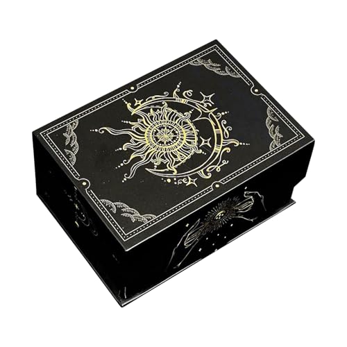 Nybhyjka Caja de tarot – Organizador ergonómico y ligero | Caja de almacenamiento de cartas – para interiores y exteriores, viajes, fiestas, joyería familiar, meditación, adivinación, jugar oráculo