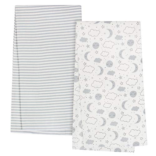 Image of Gerber 4-Pack Flannel Blanket, Grey Clouds, One Size