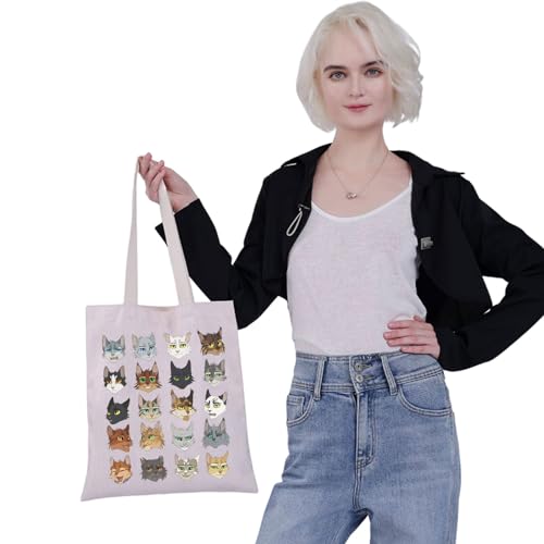 Bolsa Tote de Lona para Fans de Novelas de Gatos miniatura 6