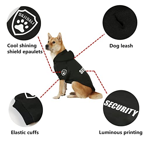 Dog Security Hoodie With Glow-In-The-Dark Prints Dajidali Dog Clothes Apparel Winter Sweatshirt Warm Sweater Jacket Coat Hoodie For Small Medium Large Dog Cat #TOP4