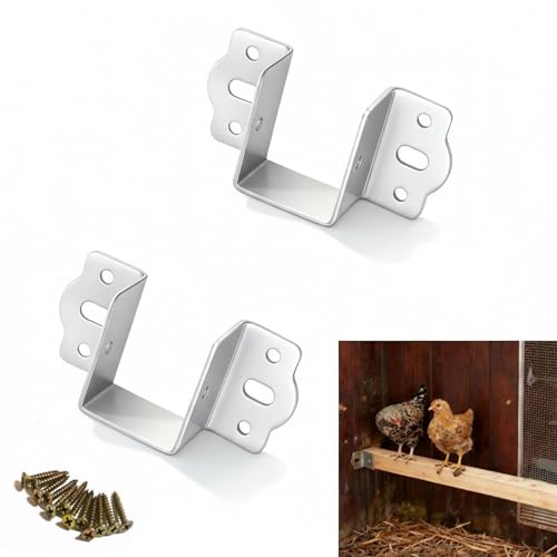 YAORISE 2Pcs Chicken Coop Roost Brackets for 2x3 Lumber