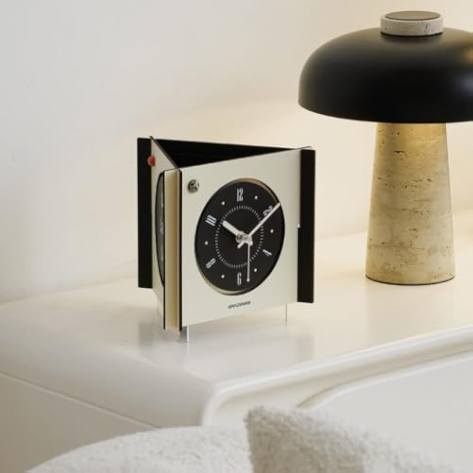Classic Square Decorative Clock, Textured Minimalist Design